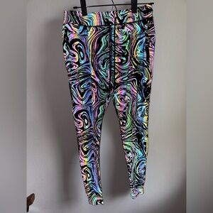 Black and Gray Swirl Pattern Joggers